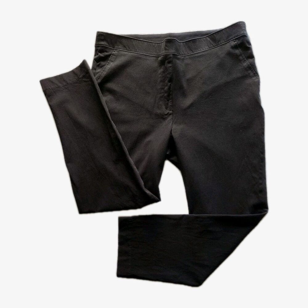 Spanx Womens XL Tall Straight Leg Pants Black Pull On Stretch Shaping Athleisure